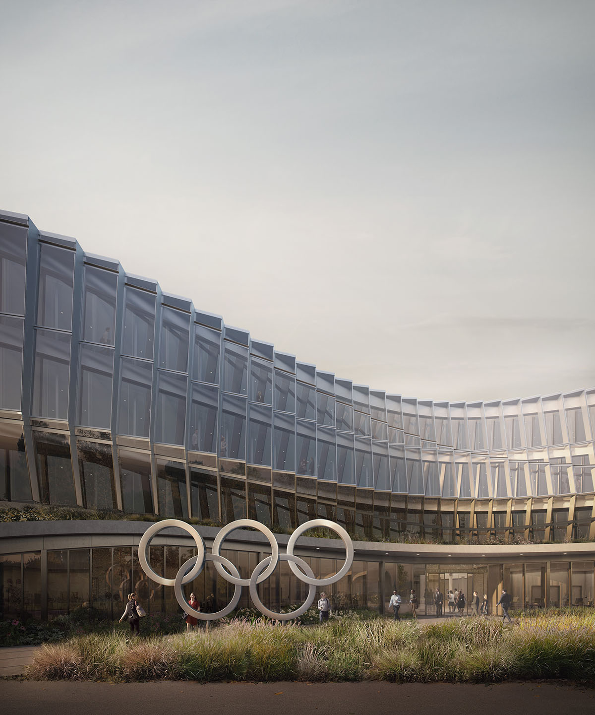 3XN releases new images and construction photos of Olympic House in Switzerland