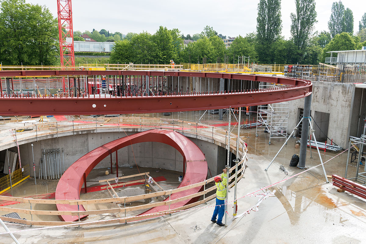 3XN releases new images and construction photos of Olympic House in Switzerland