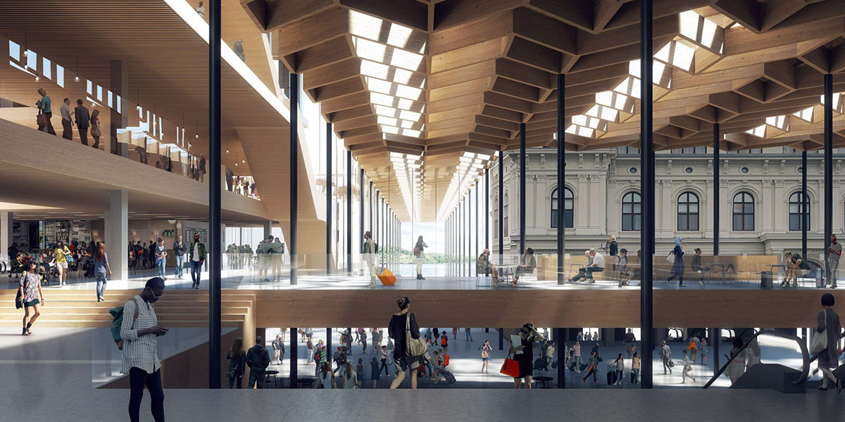 Reiulf Ramstad Arkitekter and CF Møller propose tower featuring stacked glass boxes in Oslo