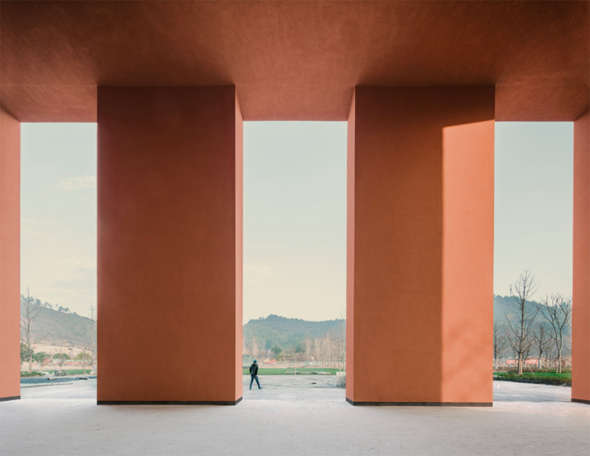 David Chipperfield completes Zhejiang Museum of Natural History with red ochre paint in Anji