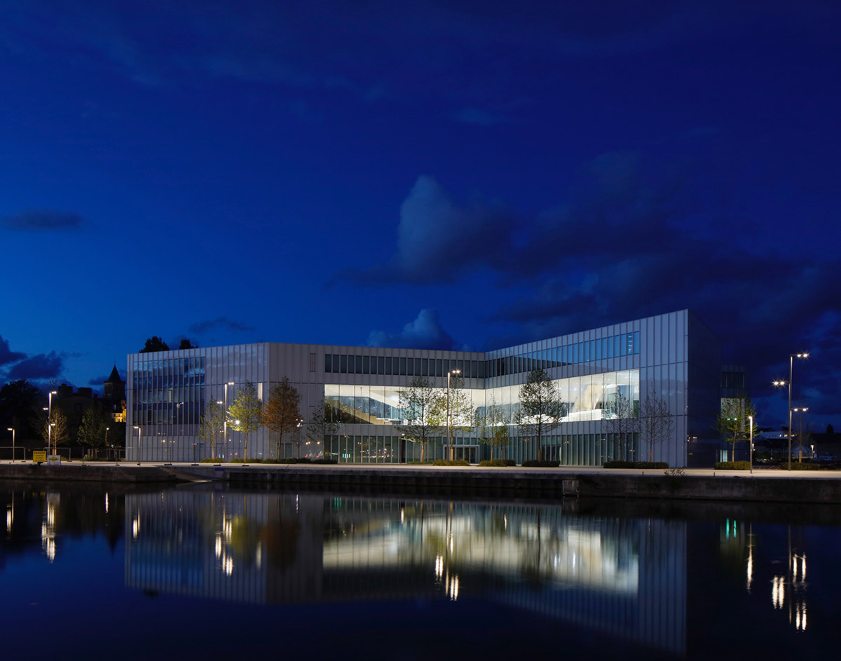 X-shaped Library designed by OMA and Barcode Architects opened to the public in Normandy
