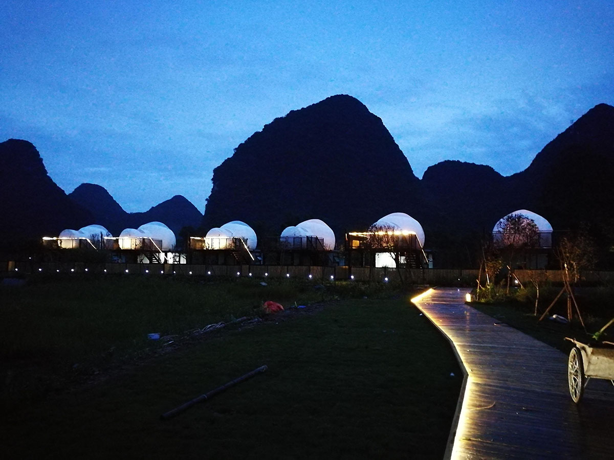 PL Interior Design Studio created bubble vacation homes for travelers who like living in nature