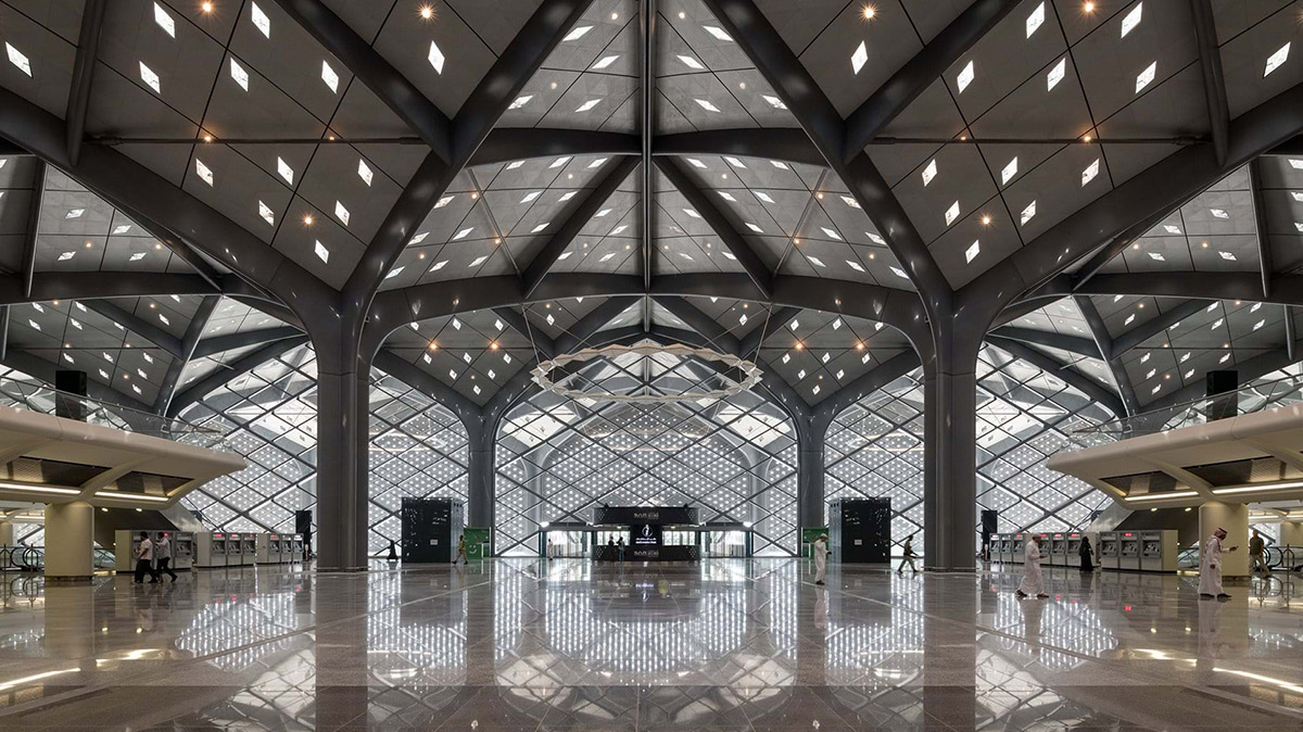 Foster + Partners designs stations with tree-like flexible roofs for Saudi Arabian cities