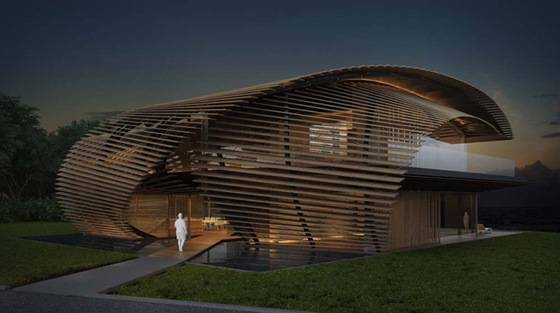 Kengo Kuma’s Tsubomi Villas Adapt To Bali’s Climate With Organic Geometry And Wooden Screen Layers