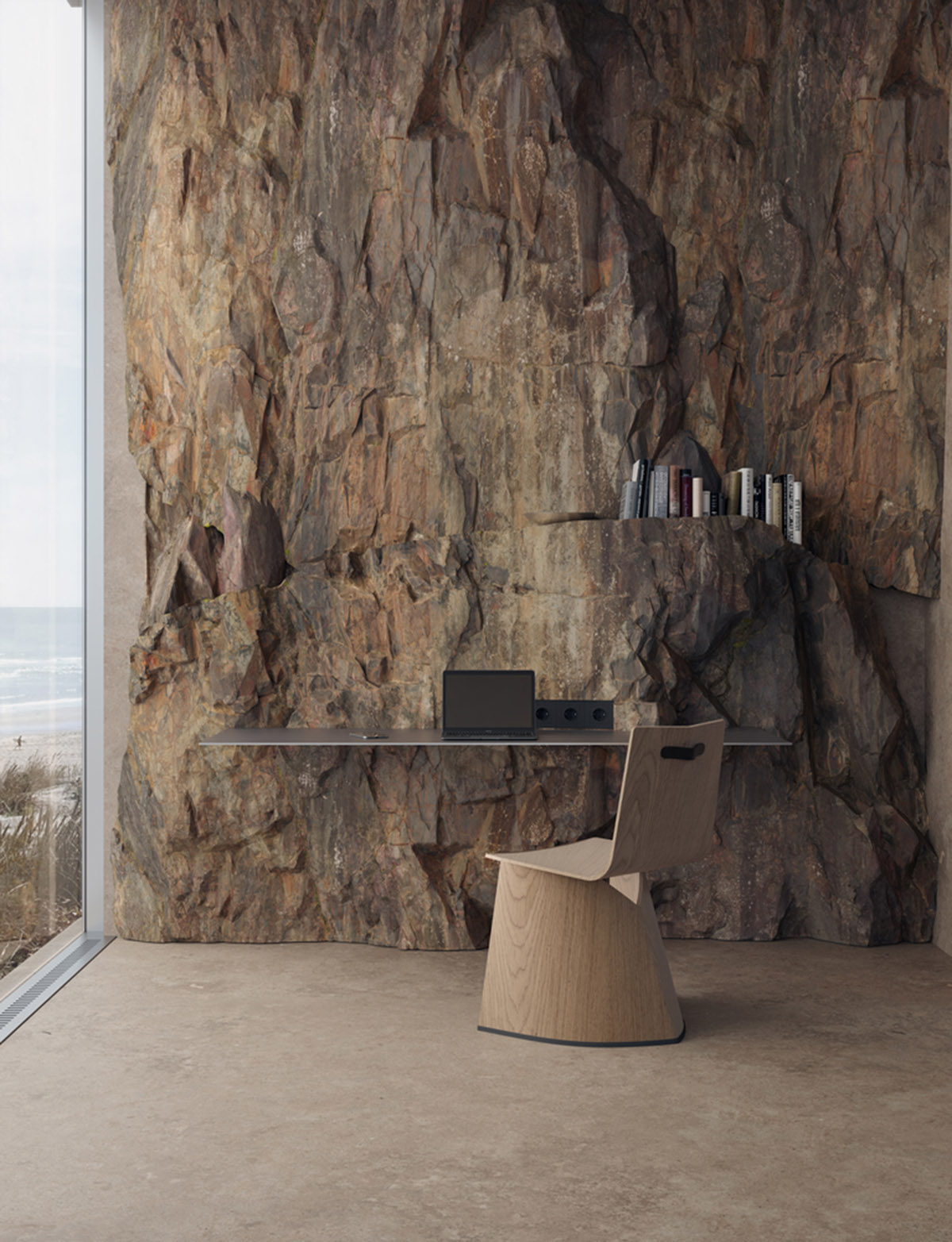 Sivak+Partners Studio creates cave-like beach room with natural color palette in Odessa, Ukraine