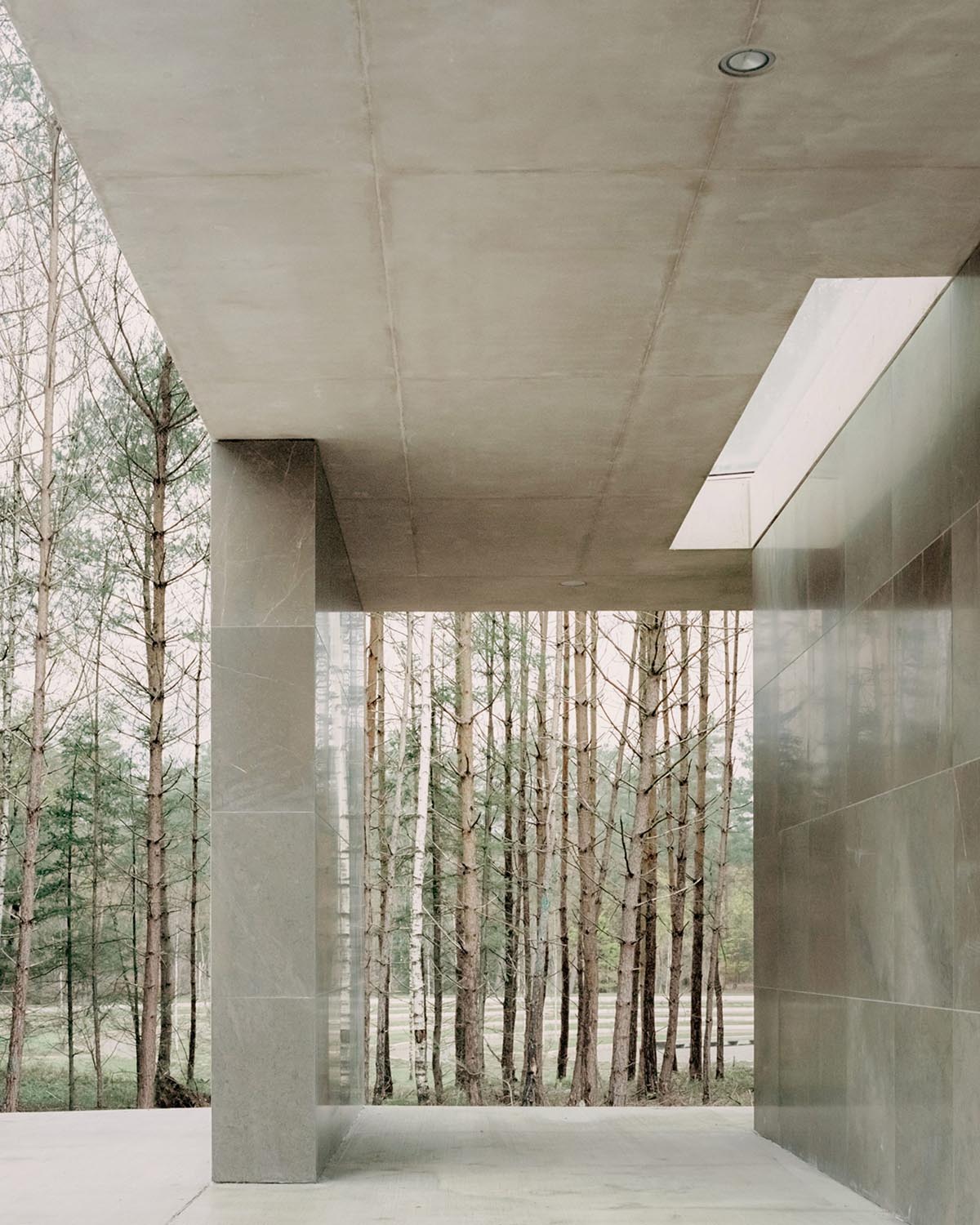 KAAN Architecten built serene Loenen Pavilion commemorating Dutch victims among pine trees