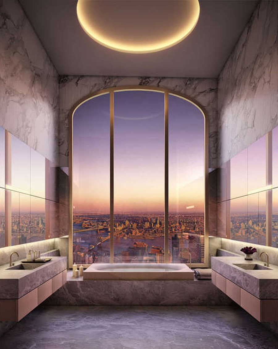 David Adjaye proposes his first golden-arched skyscraper for New York