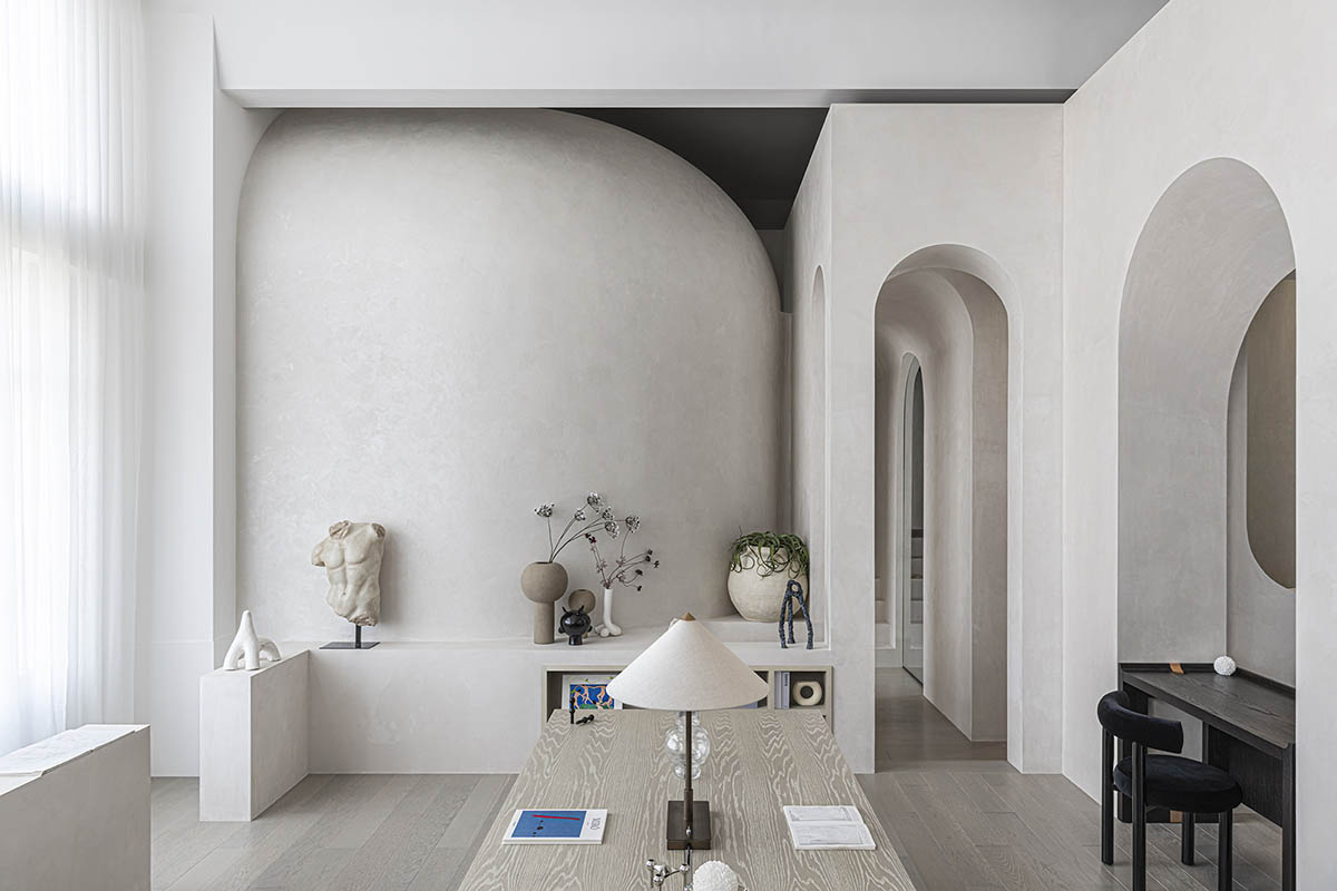 EVD designs its office that features classical aesthetics with arched elements in Shanghai