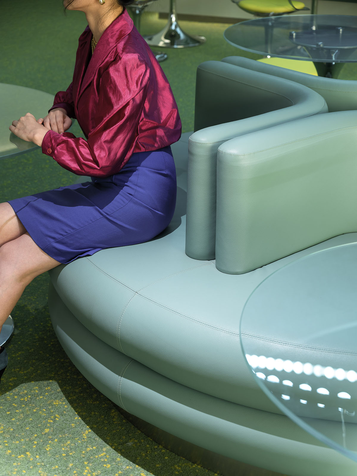 Various Associates creates retro-futuristic waiting hall in Shanghai