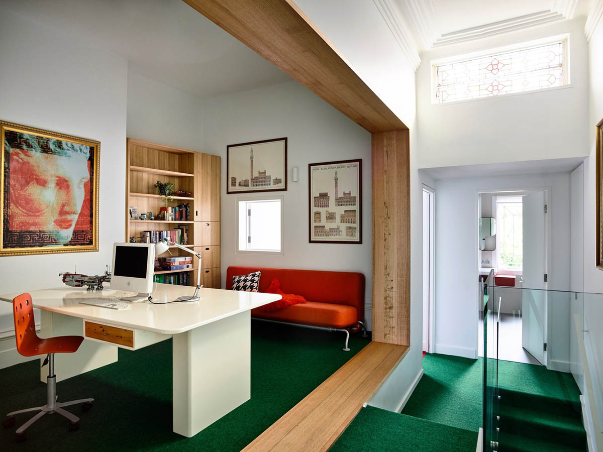 Austin Maynard Architects extends existing terraced home with corrugated steel pavilion