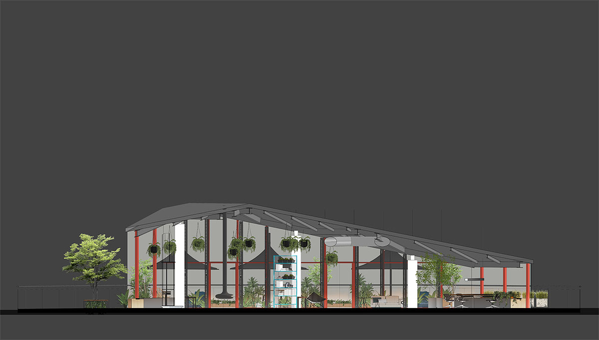 CCD HQ features industrial-style elements and greenery responding emotional needs of employees