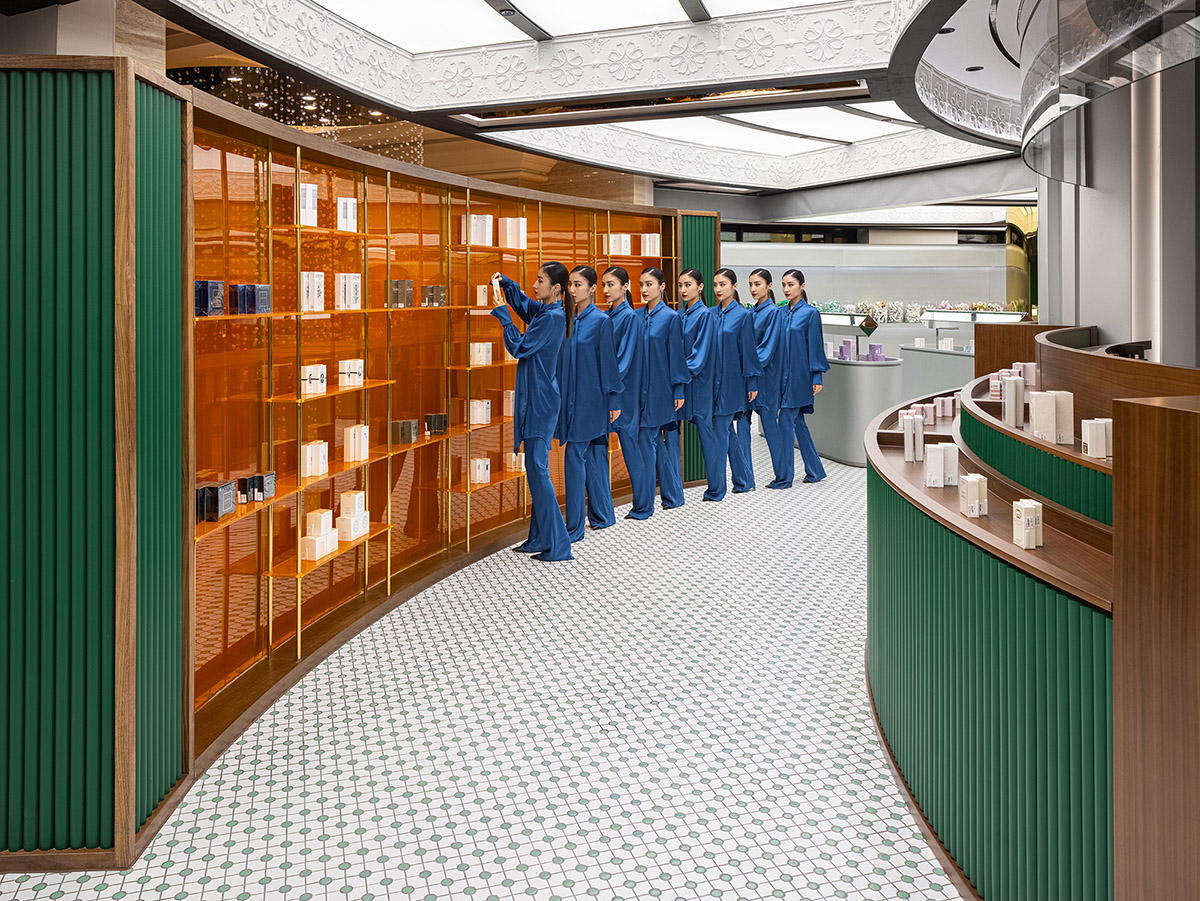 Haydon Shanghai features patterned tiles and mirrored surfaces evoking Shanghai's exotic houses