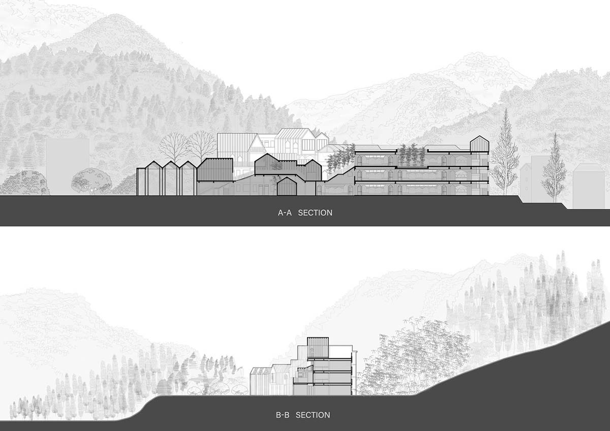 This colourful cottage-like primary school acts as a miniature mountain village in Hangzhou