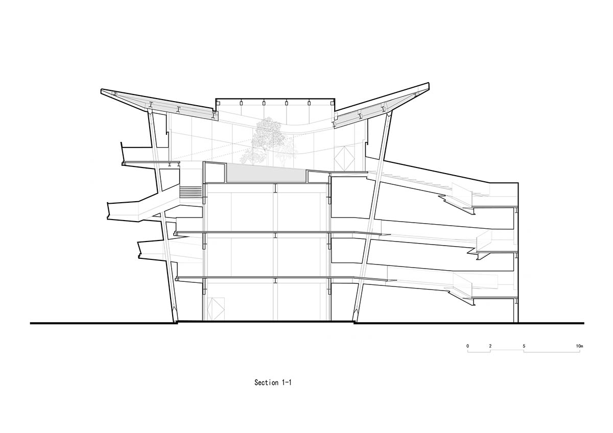 SpActrum completes cultural building with floating terraces and skywalks in Zhejiang, China 