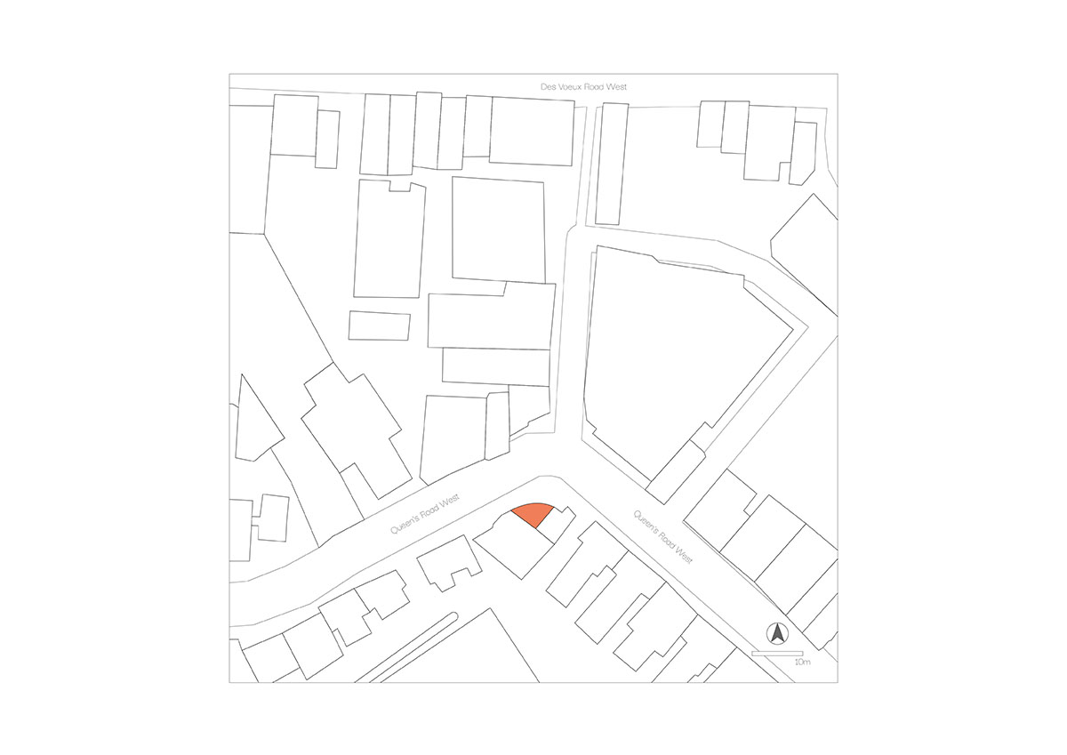 This tiny cafe features peachy-colored shades referencing to golden sunset of Australia in Hong Kong