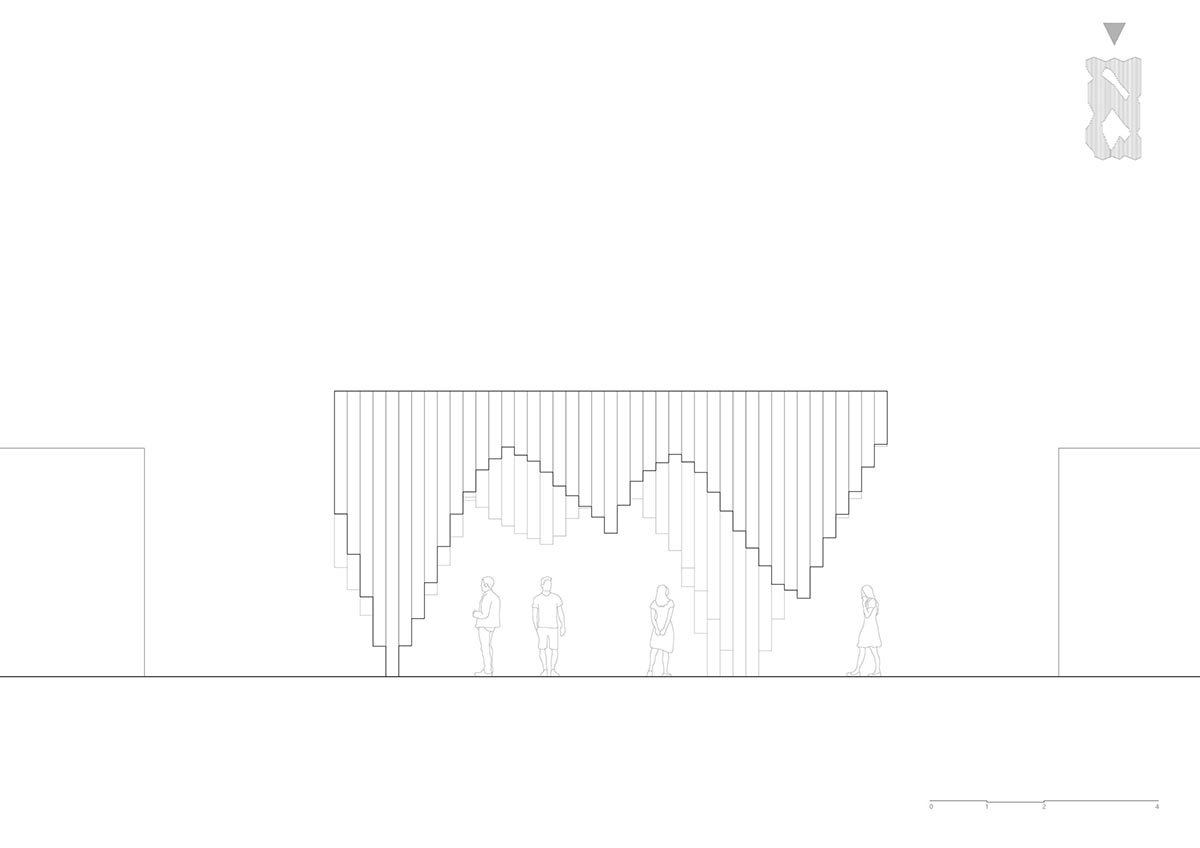 HAS design and research creates public ground interior from disc-like aluminum rods in Bangkok