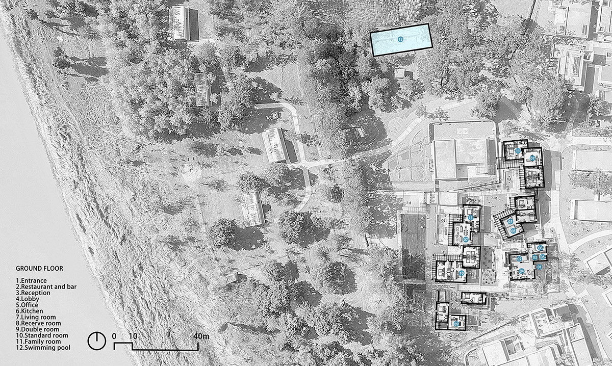 DAS Lab completes Lost Villa Boutique Hotel with earth-toned colours and smooth details in Ningxia