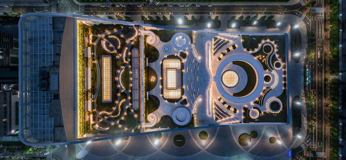 Culture and art complex features three mega arches that serve as a gateway to the city in Zhuhai