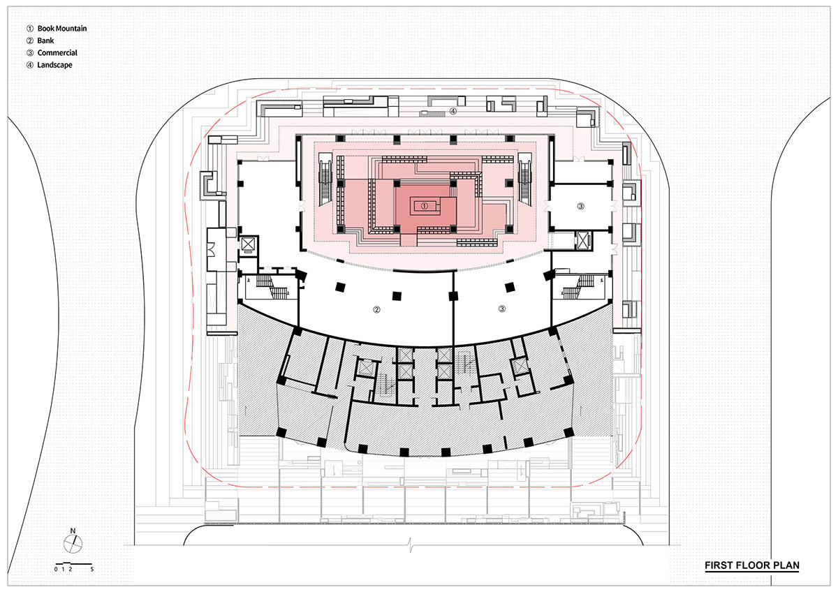 Shanghai Book City by Wutopia Lab clad in perforated metal panels giving a dazzling effect