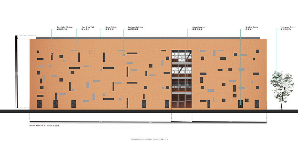 DOMANI completes TIC Art Center with red ceramic brick in Foshan 
