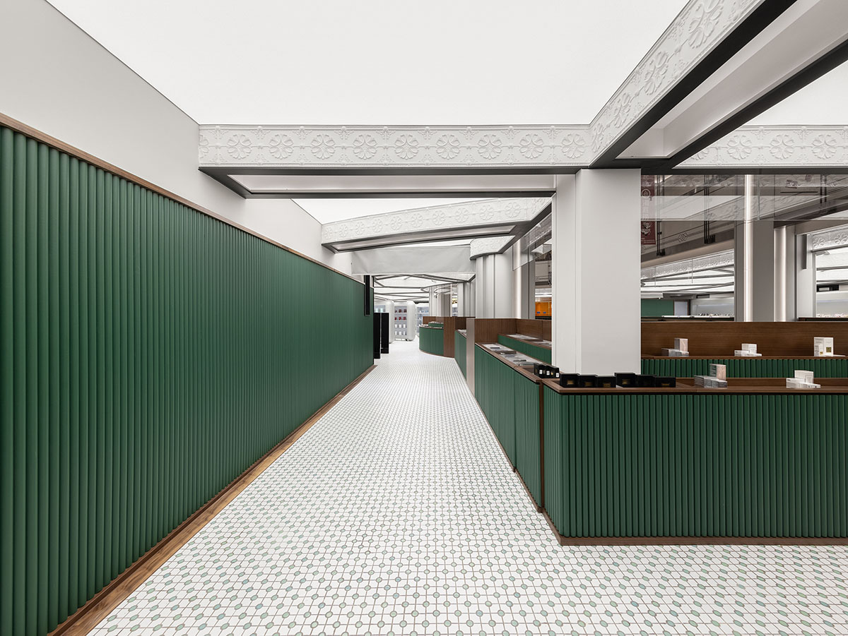 Haydon Shanghai features patterned tiles and mirrored surfaces evoking Shanghai's exotic houses