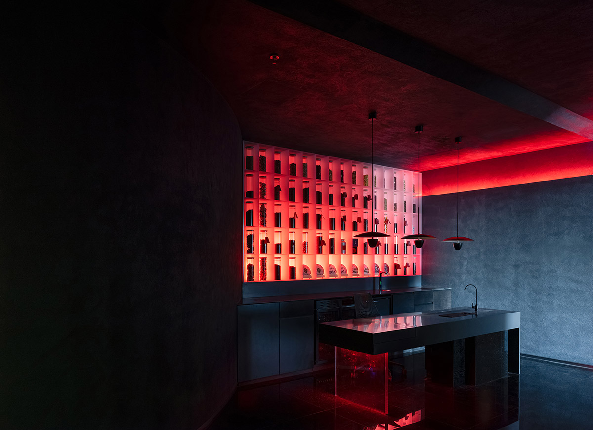 AD ARCHITECTURE designs restaurant in Beijing with black interiors creating a sense of mystery