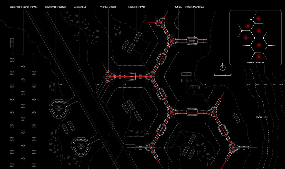 SOM releases its concept for Moon Village, the first full-time human habitat on the lunar surface