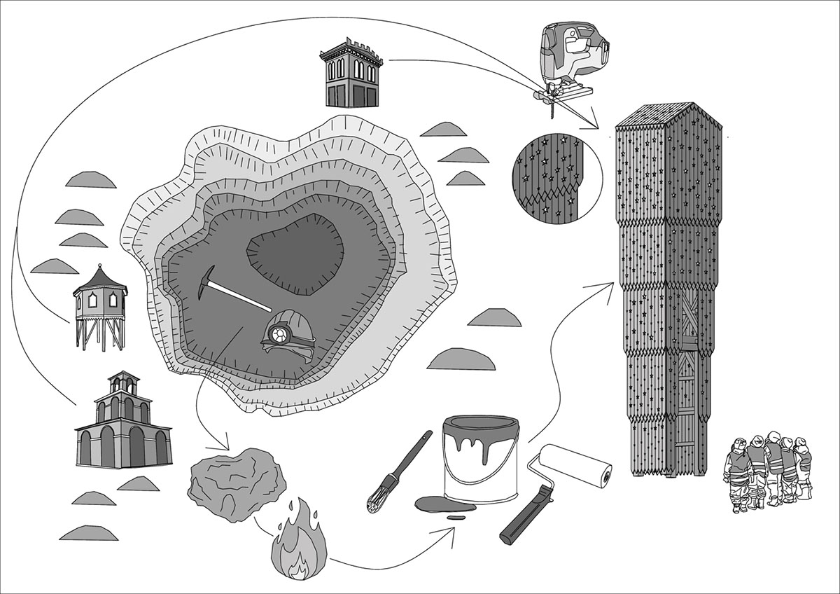 UMA creates a permanent sculpture for a pre-school in Falun, Sweden