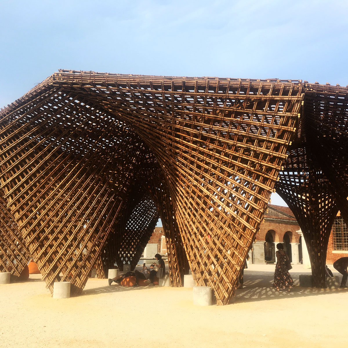 VTN installs giant bamboo roof at the Venice Architecture Biennale