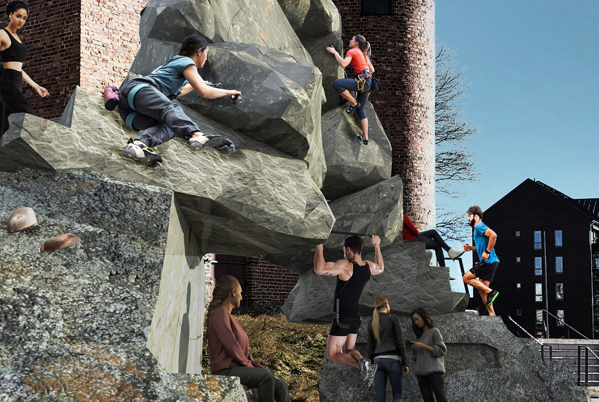 Ulf Mejergren Architects releases X pavilion made of stacking stones