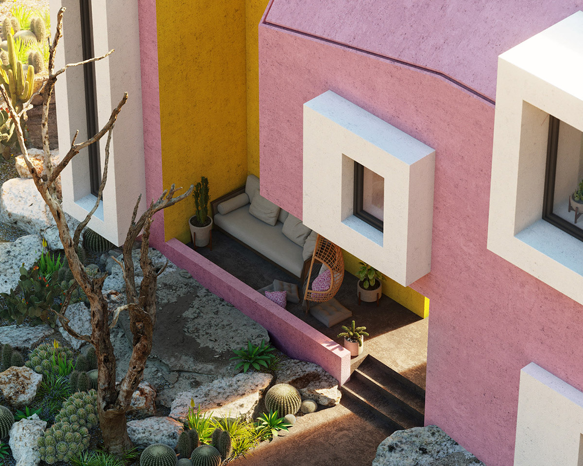 Architects design Sonora House playing with vivid colours and strong geometries in Sonoran Desert