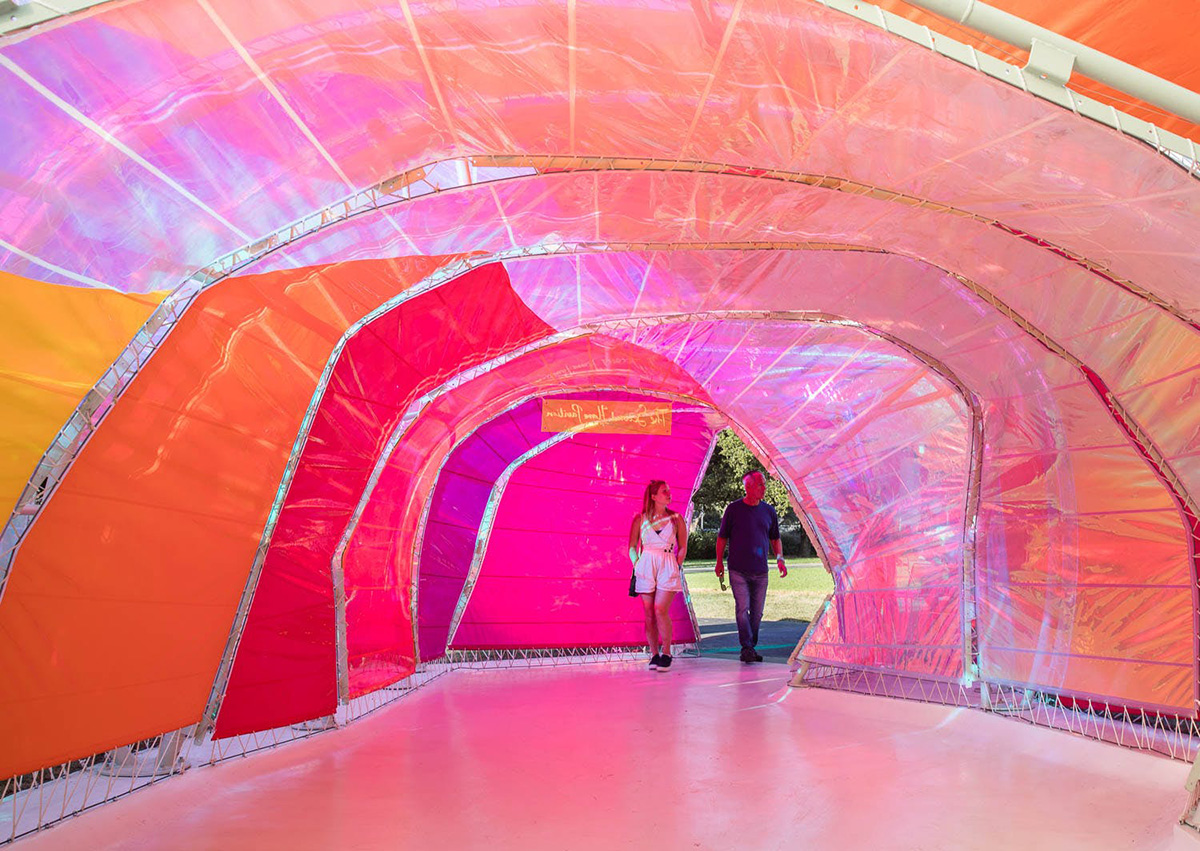 Selgascano's Serpentine Pavilion rebuilt in Los Angeles celebrating Second Home's new location