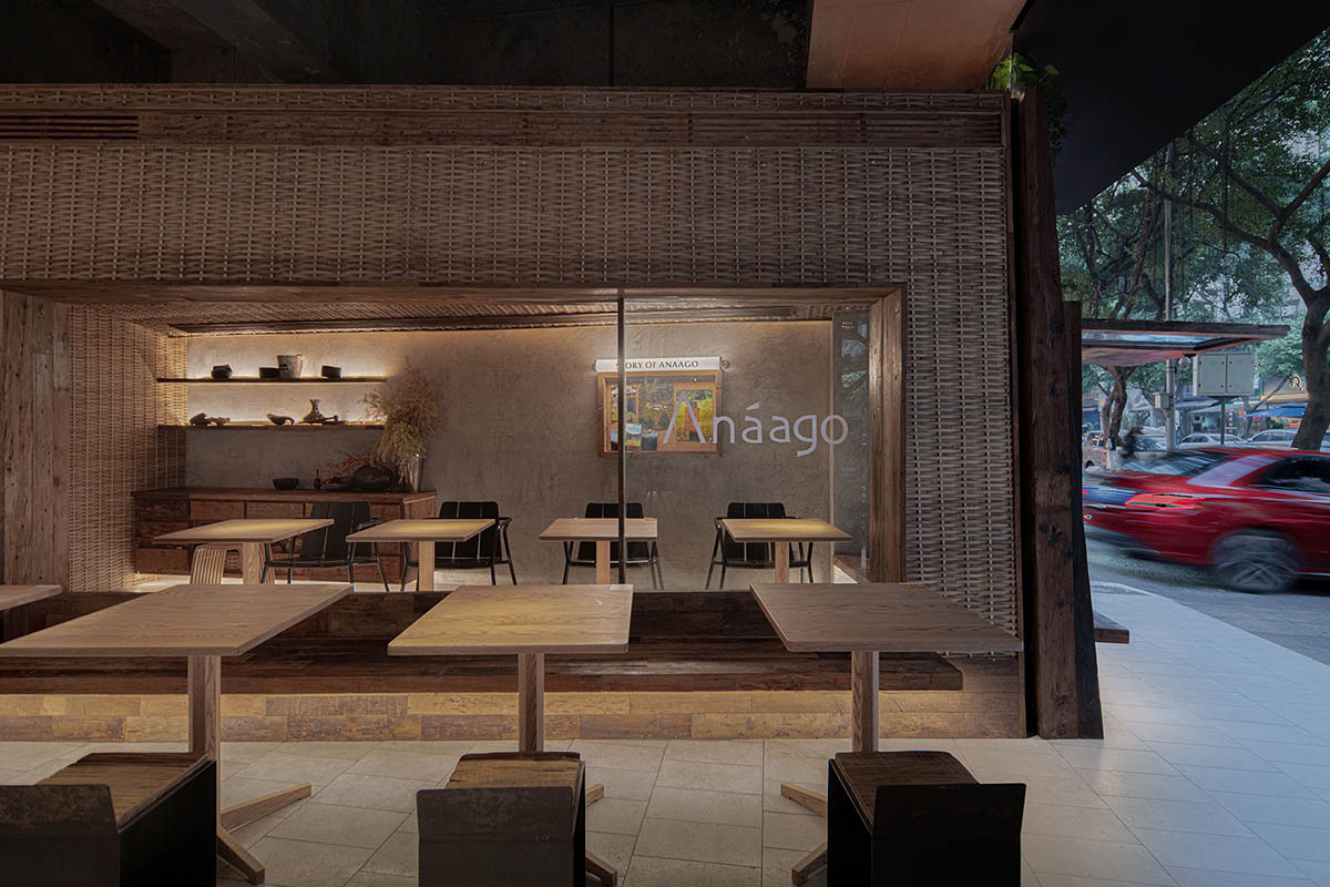 Vari Architectural Design built Anaago Bistro with bamboo-woven private rooms in China 