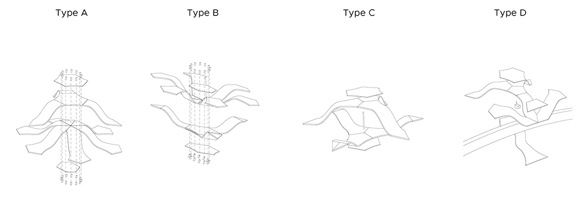 ITKE's BioMat students designed pavilion made of single-curved wood and biocomposite elements