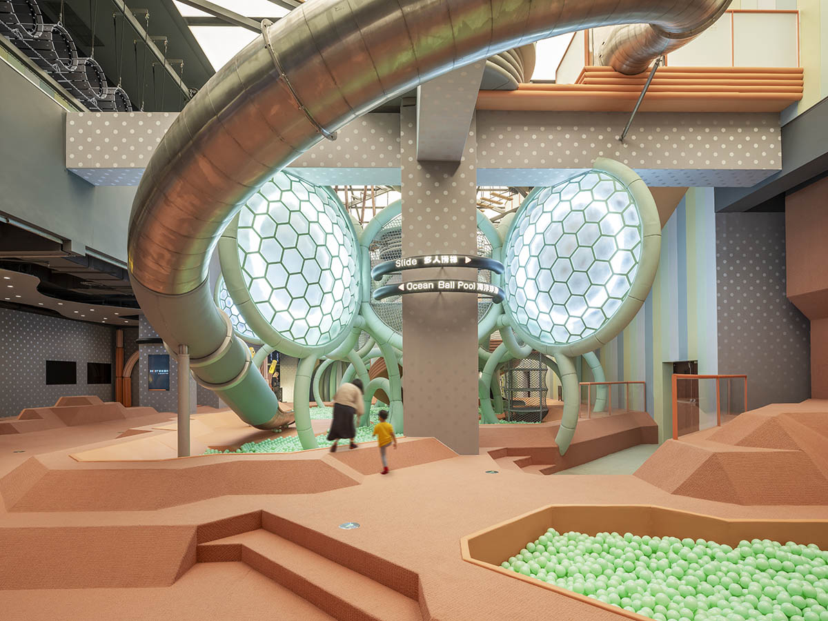 waa creates artificial land for a sports centre that acts like