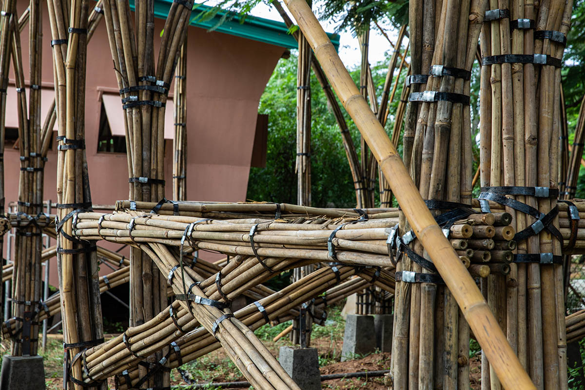 Blue Temple built affordable bamboo housing for displaced families at the price of a smartphone