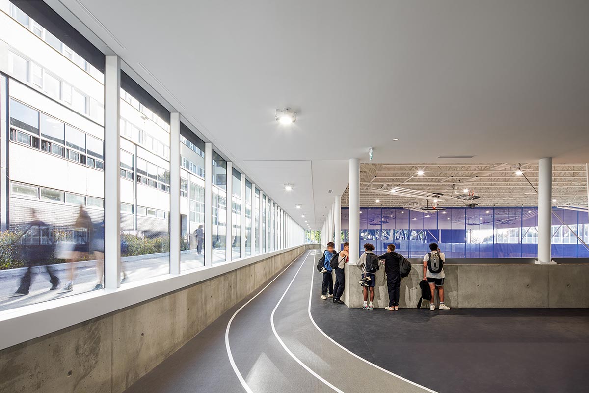 ACDF Architecture merges strict and fluid geometries for a sports complex in Montreal