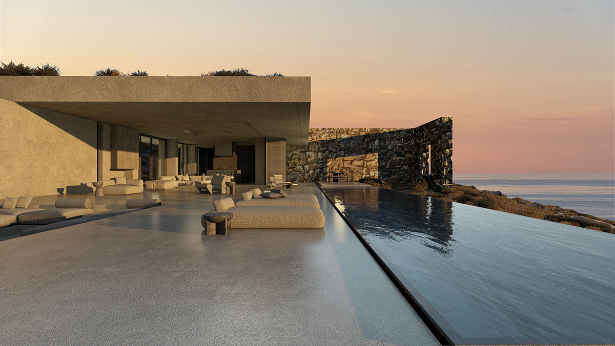 ONUS Architecture Studio designs a net-zero residence embedded in the cycladic terrain in Greece 