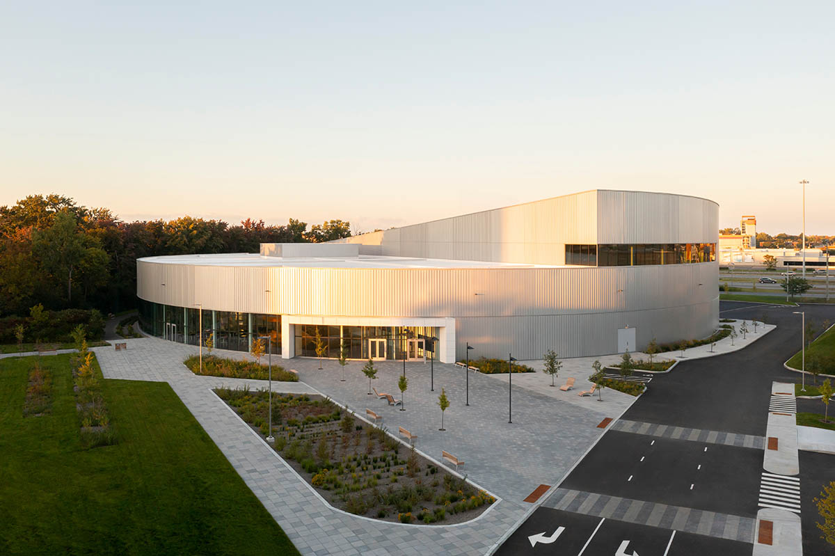 Sid Lee Architecture completes cylindrical aquatic complex in Laval, Canada