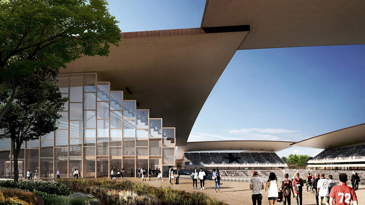 BIG releases new plans for chequerboard-domed sports and music venue in Austin