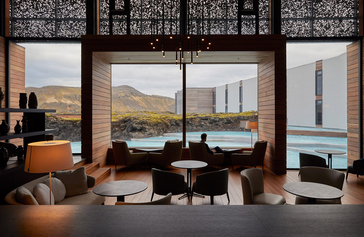 Basalt Architects completes Blue Lagoon Hotel among natural rock formations in Iceland