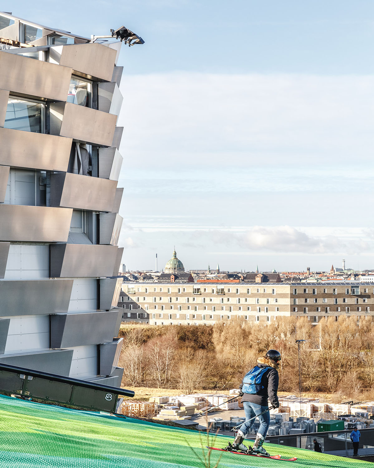 Latest photographs show BIG's 500-metre-long ski slope on Copenhill is under construction
