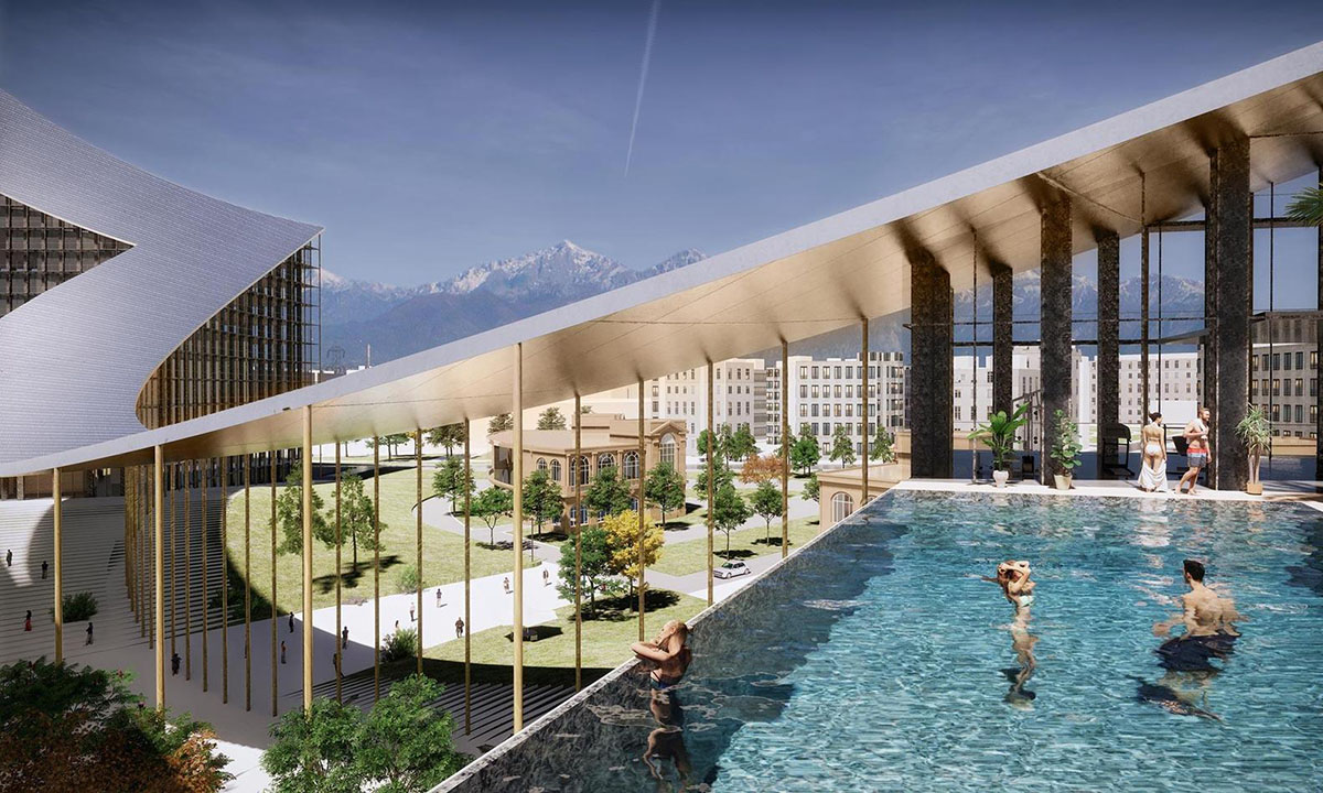 BIG releases design for CityLife Milan with 140-m long hanging roof structure