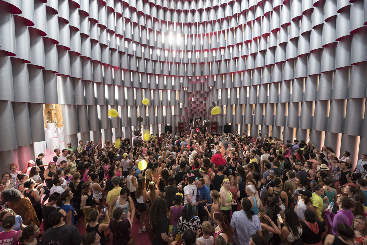 Studio Gang’s pink-domed Hive opens at the National Building Museum