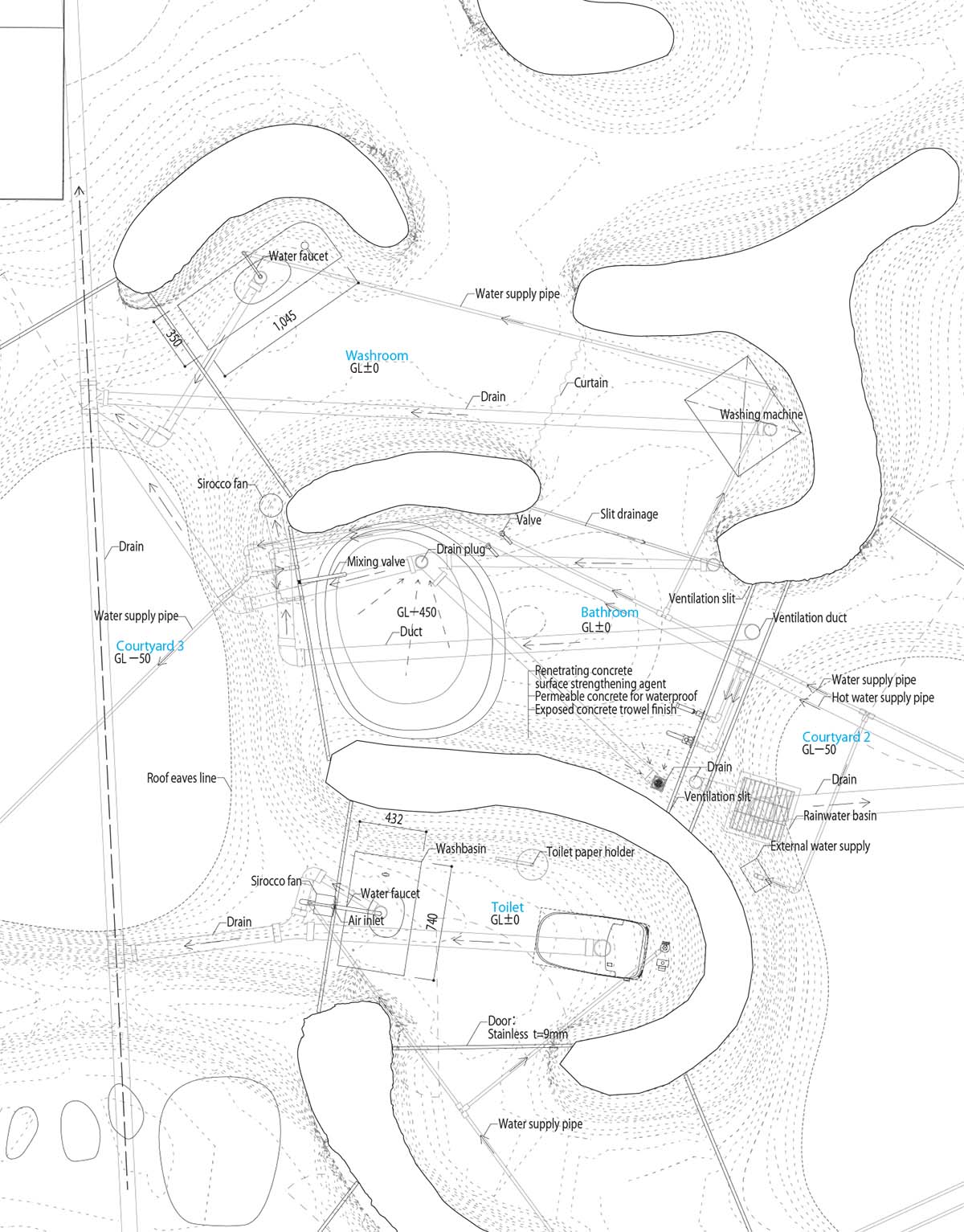 Junya.Ishigami+Associates reveals cave-like house and restaurant in earth form in Japan 