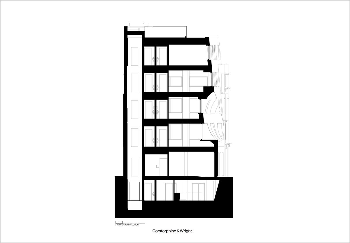 Corstorphine & Wright creates a conical cut-out office referencing an adjacent church in London