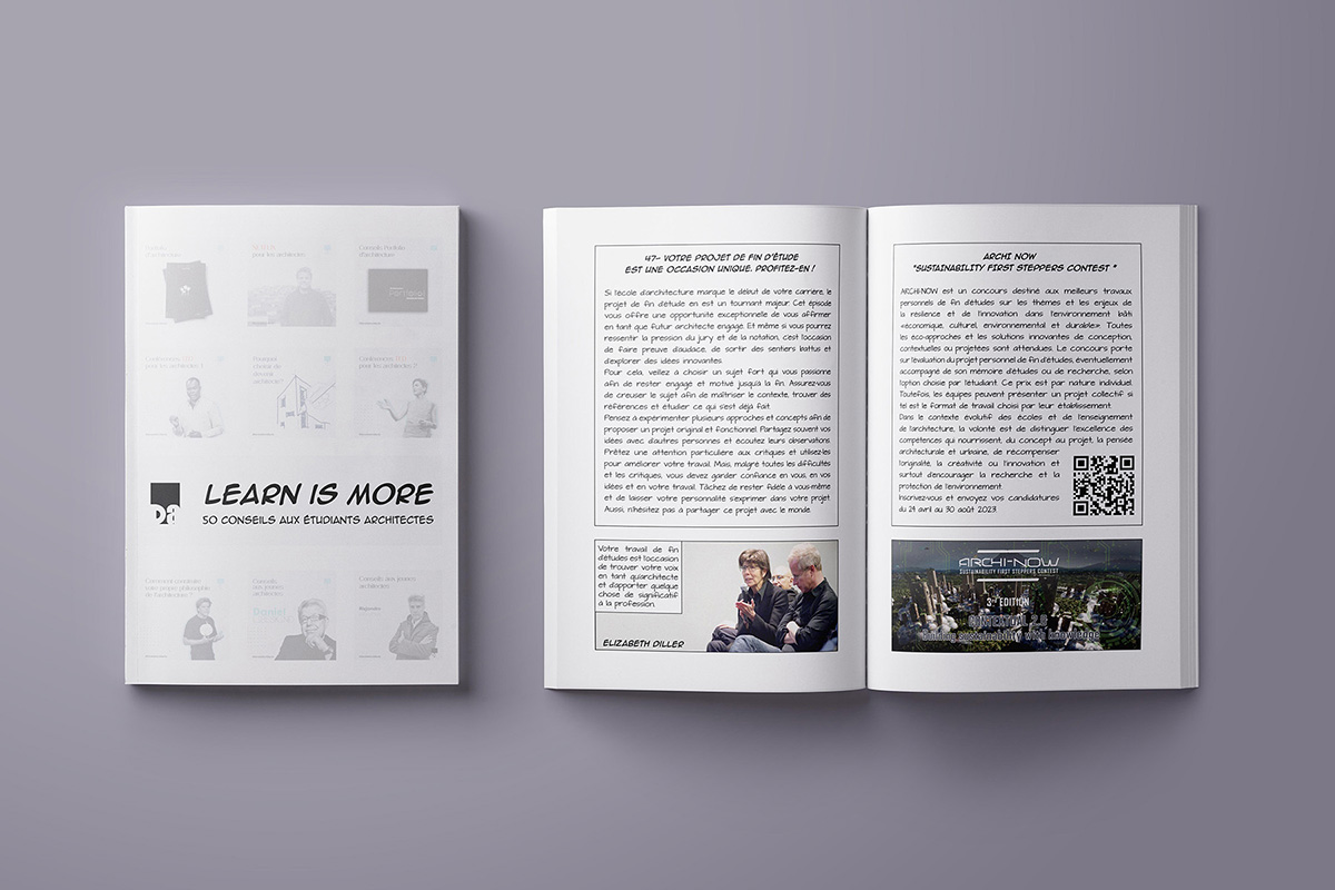 Learn is more: 50 Advices for Architecture students, a free ebook by Devenir Architecte 