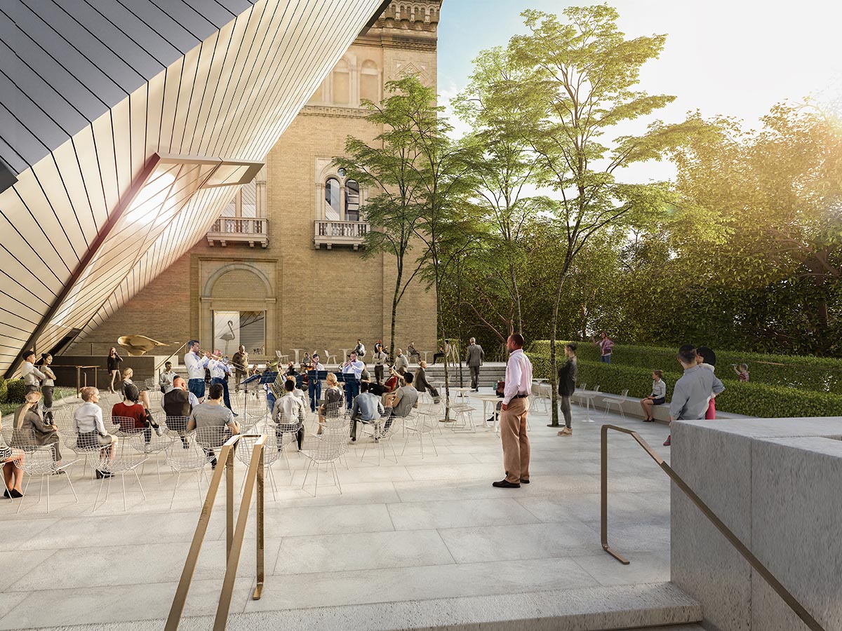 Hariri Pontarini Architects adds new performance terrace and plaza to Crystal building in Toronto