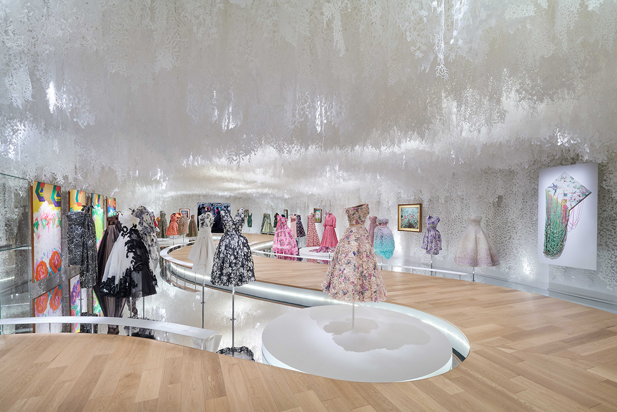OMA's exhibition design for Dior explores the versatility of craft and material expression at MOT