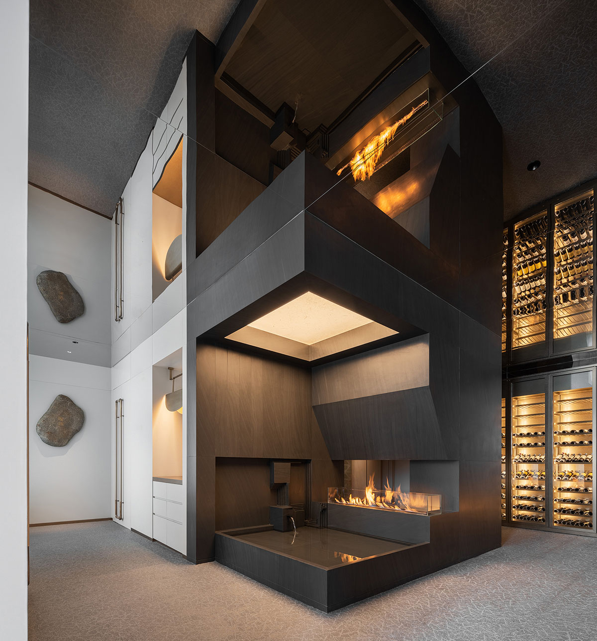 Nature Times Art Design completes restaurant with cave-like wall and garden-themed hall in Hangzhou